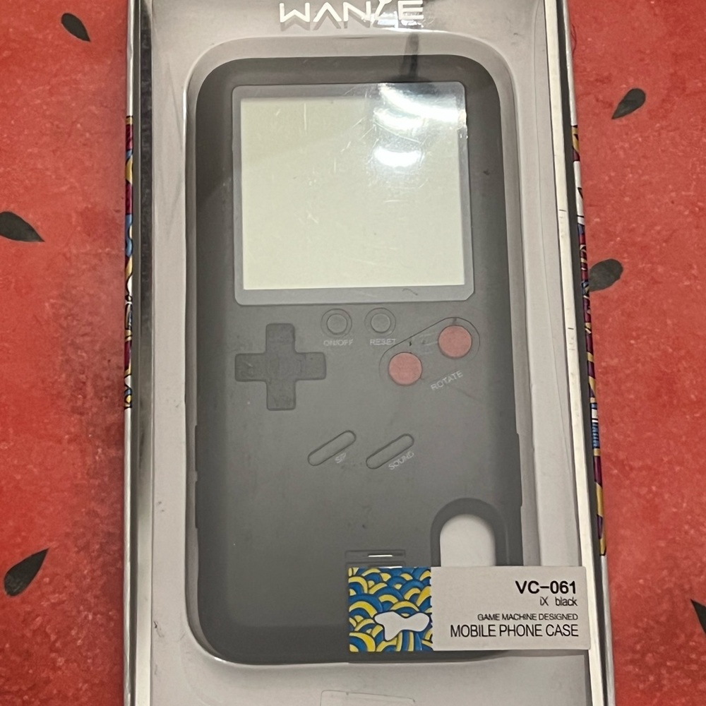 iPhone X phone case / Black Handheld Console Retro Gaming Device
